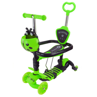 Самокат дитячий 3-х колісний Scooter Childrens SC2501(Green) 3в1 колеса що світяться зелений