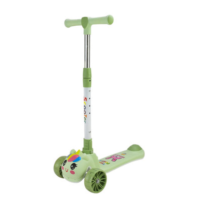 Дитячий самокат триколісний SC2619(Green) колеса PU з музикою та світлом