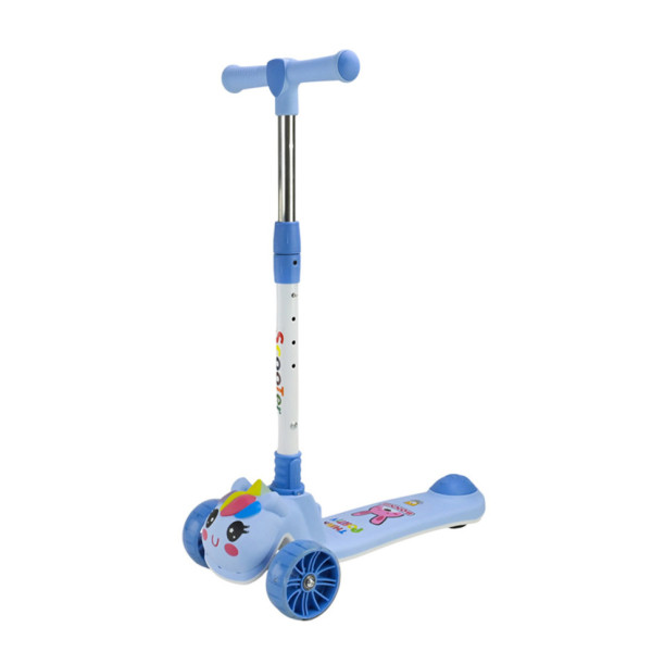 Дитячий самокат триколісний SC2619(Blue) колеса PU з музикою та світлом Дитячий самокат триколісний SC2619(Blue) колеса PU з музикою та світлом