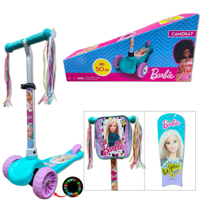 Самокат дитячий 3-х колісний LS2119 (RL7T) Barbie