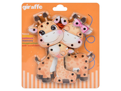 Деревяна іграшка-шнурівка "Жираф" MD 0769(Giraffe) від 3 років