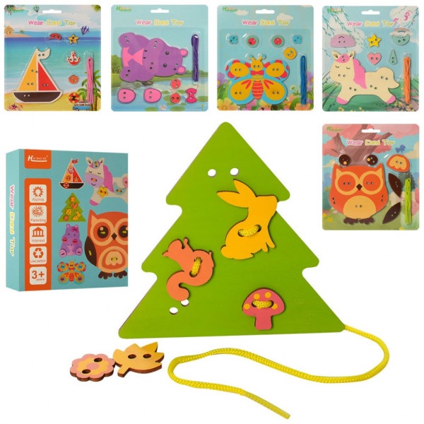 Дерев'яна іграшка Шнурівка MD 2622 Дерев'яна іграшка Шнурівка MD 2622