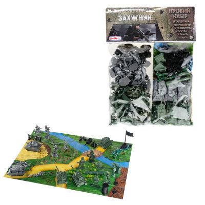 Дитячий набір солдатиків "Захисник" №3 1-044 54 солдатика