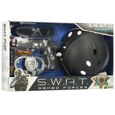 Ігровий набір поліцейського 33650-33770 каска окуляри наручники граната Пістолет