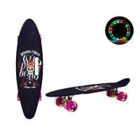 Пенні борд "Skull" 24" Bambi SC20520 з ручкою PU колеса зі світлом