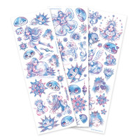 Набір тимчасових татуювань Зіркові малюнки "Айсеана" Nebulous Stars 11458-2 боді-арт