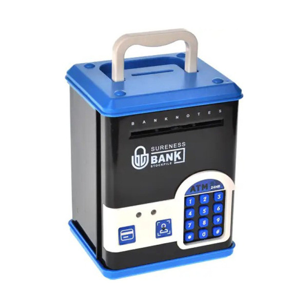 Дитяча скарбничка-сейф WF-3015H(Blue) музика світло пароль імітація відбитка Дитяча скарбничка-сейф WF-3015H(Blue) музика світло пароль імітація відбитка