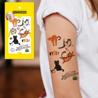 Набір тимчасових татуювань "Міні котики" L-61 різнокольорові