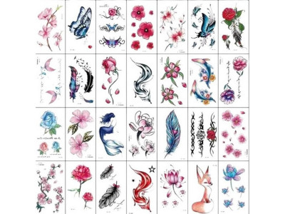 Набір дитячих тимчасових татуювань "Кольорові міні №1" color-tattoo-mini-set-30