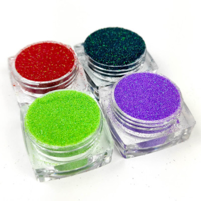 Набір гліттера для біо-тату «Райдужний №4» glitter-set-4x-4, 4 кольори