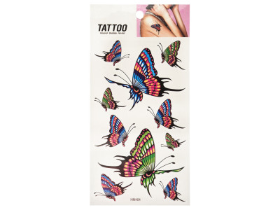 Тимчасове татуювання "Кольорові метелики Tattoo" 1020-HM404