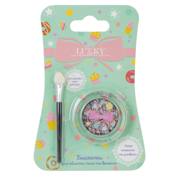 Дитячі блискітки для тіла та волосся Lukky T22779 з аплікатором