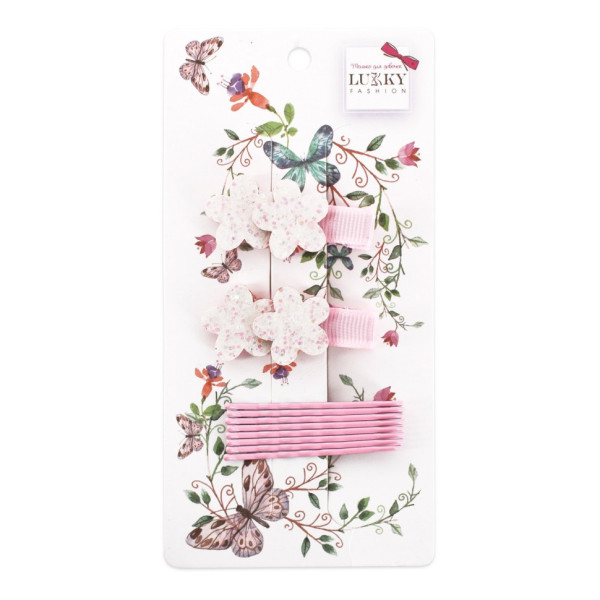 Затискач дитячий для волосся "Зірочка" T18543(рожеві квіточки) Затискач дитячий для волосся "Зірочка" T18543(рожеві квіточки)