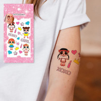 Набір дитячих тимчасових татуювань "Ляльки" L-65