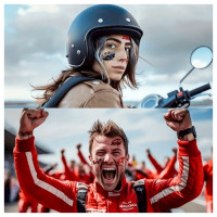 Набір тимчасових татуювань "Гоночні автомобілі" racing-cars-10-01 розмір 12х7 см