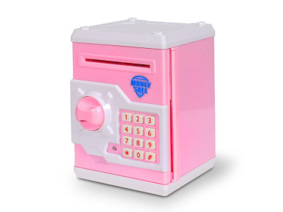 Дитяча скарбничка /сейф MK 3916 з купюроприймачем Рожевий
