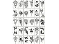 Набір дитячих тимчасових татуювань "Чорні міні №4" black-tattoo-mini-set-4-H