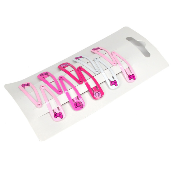 Затискач дитячий для волосся міні Бантики 0109-113 10 шт Затискач дитячий для волосся міні Бантики 0109-113 10 шт