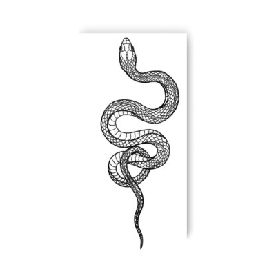 Тимчасове татуювання "Змія 10 см" L-5 чорна