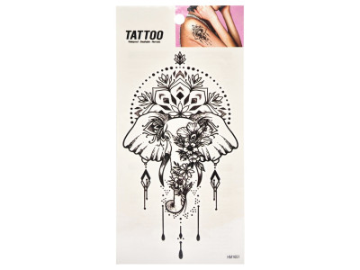 Тимчасове татуювання "Слон у квітах Tattoo" 1020-HM1651 Тимчасове татуювання "Слон у квітах Tattoo" 1020-HM1651