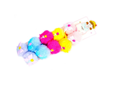 Резинка для волосся дитяча "Кульки з метеликами" 0108-409 10 штук Резинка для волосся дитяча "Кульки з метеликами" 0108-409 10 штук