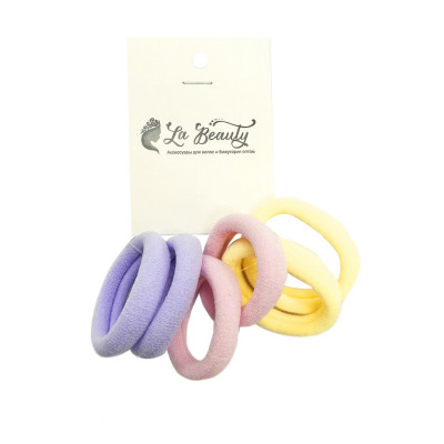 Набір резинок для волосся 0108-426 6 штук в комплекті пастельні