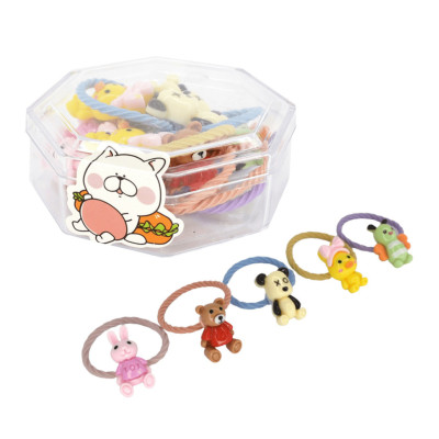 Дитячі резинки для волосся "Веселі тваринки" 0108-308 в коробочці міні