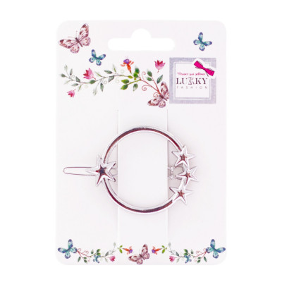 Затискач дитячий для волосся "Зірочка" T18576 сріблястий