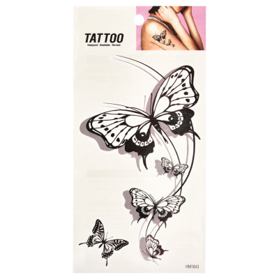 Тимчасове татуювання "П'ять метеликів Tattoo" 1020-HM1643