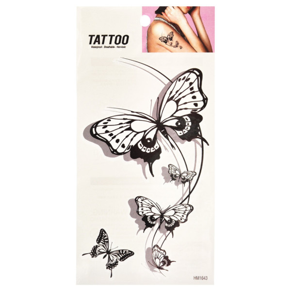 Тимчасове татуювання "П'ять метеликів Tattoo" 1020-HM1643 Тимчасове татуювання "П'ять метеликів Tattoo" 1020-HM1643