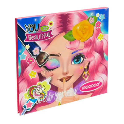 Дитяча палетка тіней для повік IG3125 30 кольорів з пензликом