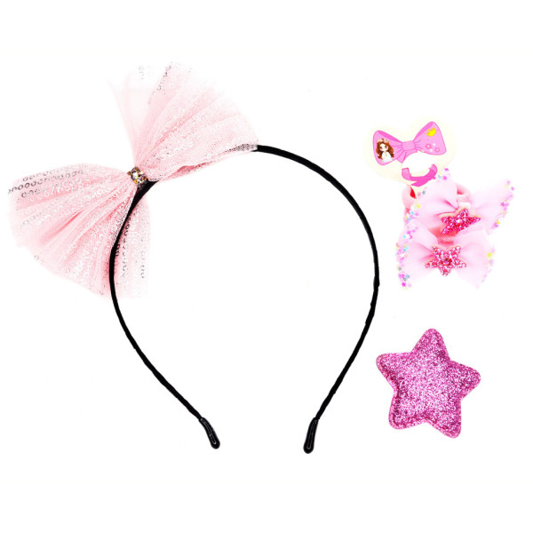 Дитячий набір "Принцеса" 0105-036-3 обруч резинка затискач