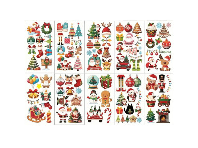 Набір дитячих тимчасових тату "Різдво та Новий рік №4" christmas-tatoo-set-10-4