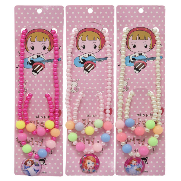 Дитячий набір прикрас "Принцеси" 0105-027 три кольори в наборі