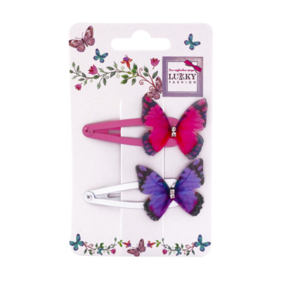 Затискач дитячий для волосся "Метелик" T18537 2 штуки