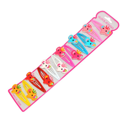 Затискач дитячий для волосся "Слоники" 0109-061-2 12 шт