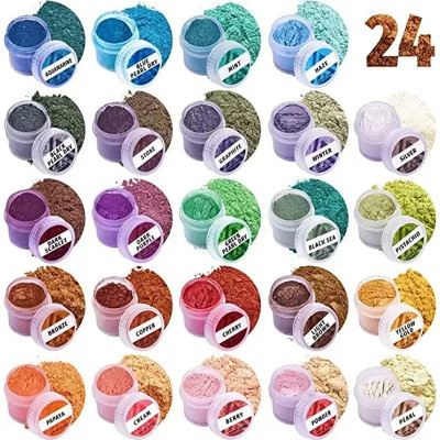 Слюдяний пігментний порошок MC-002 24 банки по 28 грам