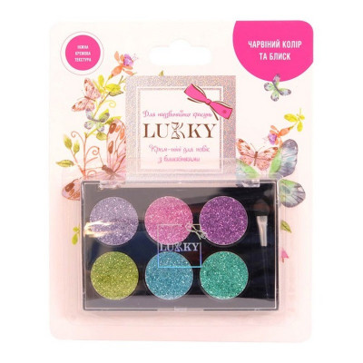 Дитячий крем-тіні для повік з блискітками T16128 з аплікатором