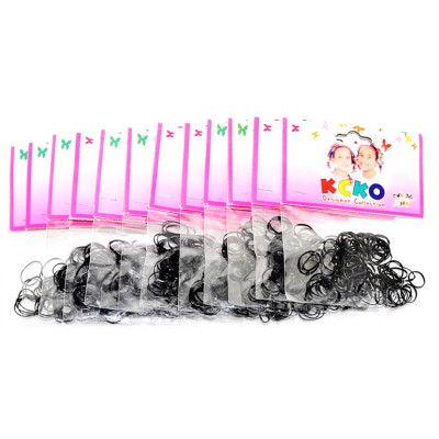 Силіконові резинки для волосся Міні Чорні 0308-509 12 упаковок