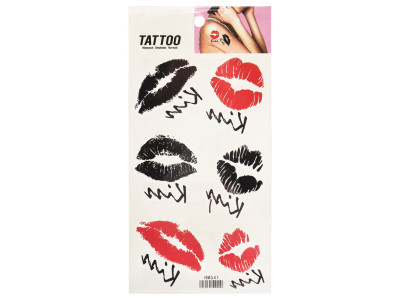Тимчасове татуювання "Kiss Tattoo" 1020-HM541 червоно-чорний