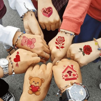 Набір тимчасових тату "Любов № 1" Love-tattoo-mini-set-1-10 12 х 7 см 10 шт