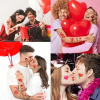 Набір тимчасових тату "Любов № 1" Love-tattoo-mini-set-1-10 12 х 7 см 10 шт
