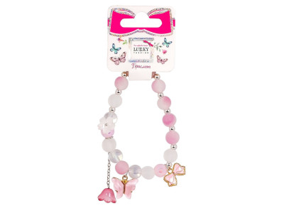 Дитячі браслети Fashion T24784 рожевий з трьома підвісками