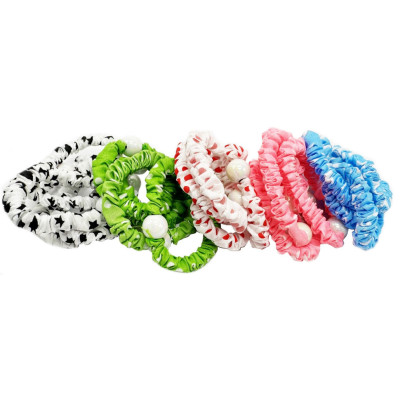 Набір резинок для волосся 0303-1075 різнокольорові 20 штук з намистиною