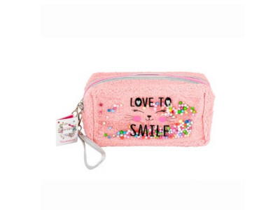 Дитяча косметичка "Love to Kiss" T24810(рожевий) плюшева Дитяча косметичка "Love to Kiss" T24810(рожевий) плюшева