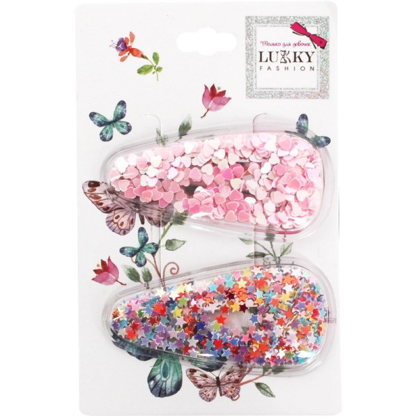 Затискач дитячий для волосся "Сердечки" T18432(рожеві сердечка) Затискач дитячий для волосся "Сердечки" T18432(рожеві сердечка)