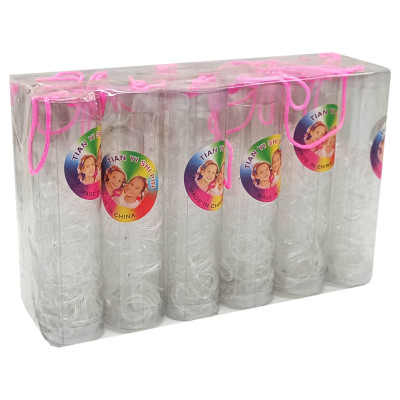 Дитяча резинка для волосся 0308-1008 силіконова прозора