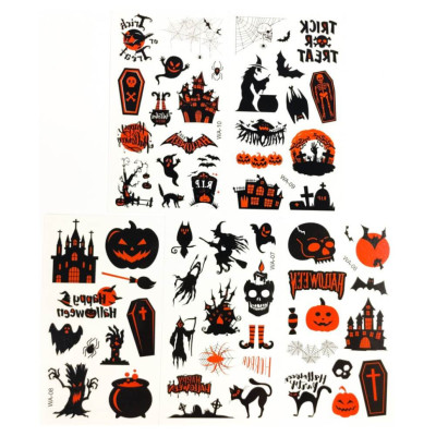 Набір дитячих тимчасових тату «Геловін №2» kids-tatto-halloween-set5-02