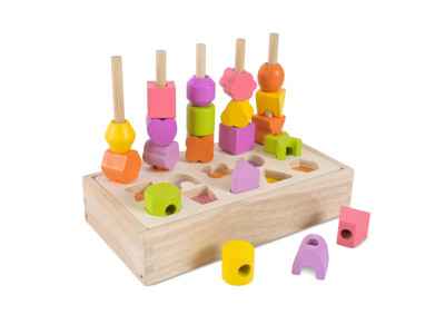 Дитяча дерев’яна іграшка "Пірамідка-сортер" C9407 8 карток
