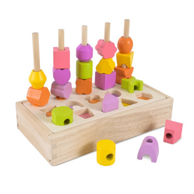 Дитяча дерев’яна іграшка "Пірамідка-сортер" C9407 8 карток